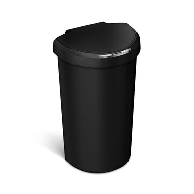 simplehuman 40L semi-round plastic sensor can