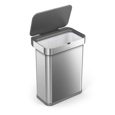simplehuman 58L rectangular sensor can with voice and motion control