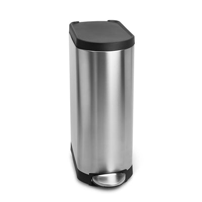 35L slim step can with plastic lid