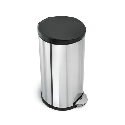 40L classic round step can with plastic lid