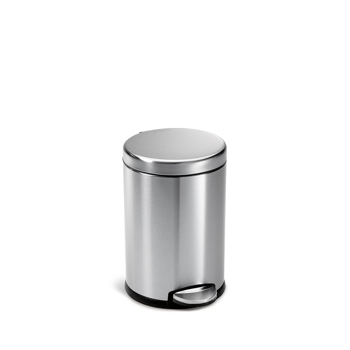 simplehuman 4.5 litre, mini round step can, polished stainless steel