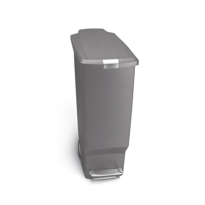 40L Plastic Slim Step CanGrey