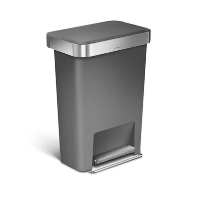 45L Plastic Rectangular Step CanGrey