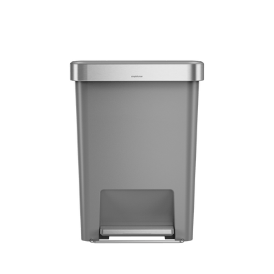 45L Plastic Rectangular Step CanGrey