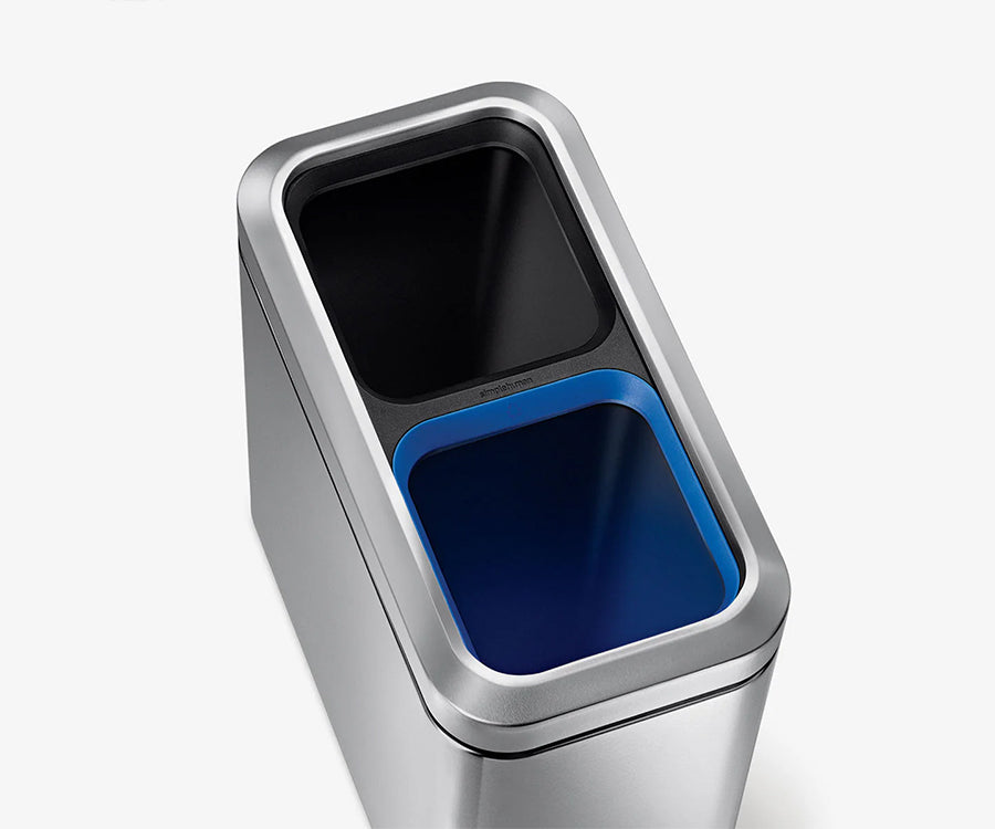 20L dual compartment slim open can - simplehuman