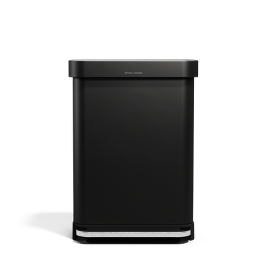 55L Rectangular Step CanMatte Black