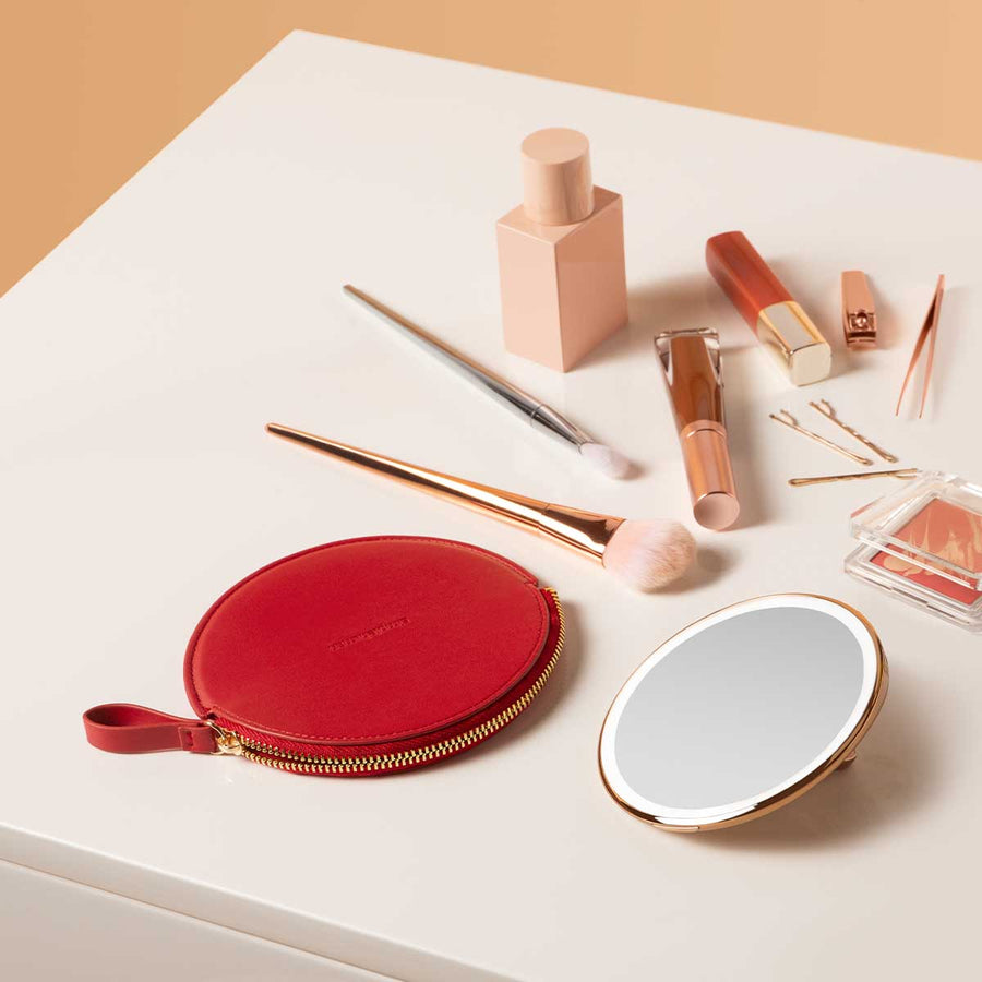 Sensor Mirror Compact Zip Case