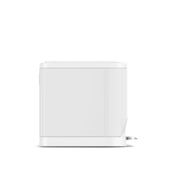 10L butterfly step can - white finish - side view