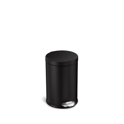 4.5L Round Step CanMatte Black