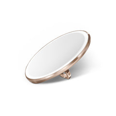 sensor mirror compact 10x - rose gold finish - mirror propped up on ring holder image